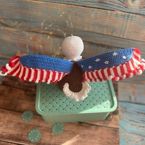 Amigurumi <span class=keywords><strong>4th</strong></span> นกอินทรีอเมริกันของตกแต่งบ้าน <span class=keywords><strong>july</strong></span> ของขวัญโครเชต์สร้างสรรค์สำหรับเด็กอิสระของเล่นวัน - Product Image 6