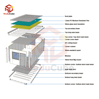 Moducube Maison Modulaire en Bois Démontable à Installation Rapide avec Panneaux Solaires, Tiny House pour Dortoir