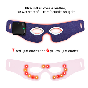 Máscara de Terapia de Luz Roja Inalámbrica Ligera, Máscara LED para el Cuidado de los Ojos - Product Image 3