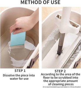 Feuilles de nettoyage de sol solubles dans l'eau concentrées Comprimés nettoyants pour carrelage à effet de surface multiple pour la maison - Product Image 4