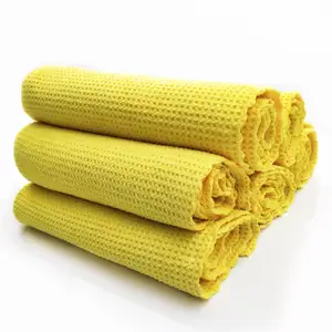Groothandel Microfiber Theedoeken Keuken Droogdoek Wafel Weave Witte Handdoek Goed Voor Sublimatie Afdrukken 40*40Cm