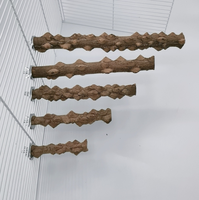 Perchoir écologique en bois d'ash épineux pour oiseaux, jouet à mâcher, bâton de ponçage des griffes, plateforme, accessoire pour cage à oiseaux