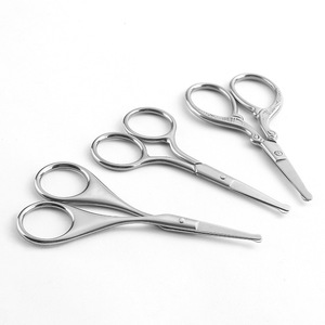 Stock directo de fábrica de recortadores de vello nasal, recortadores de barba de 3.0 mm de grosor, tijeras pequeñas para cejas y maquillaje, recortadores de cejas. - Product Image 1