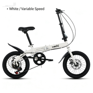 Vélo pliant à vitesse variable de 16 pouces, frein à disque, cadre en acier à haute teneur en carbone, mini-vélo compact pour adultes, adolescents et étudiants - Product Image 3