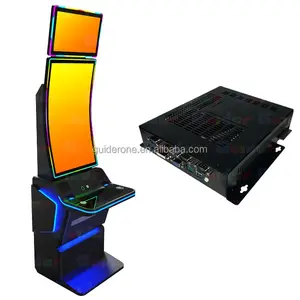 Game yang dioperasikan koin desain khusus 43 "Monitor layar lengkung mesin keterampilan papan Video Game dengan fungsi pengisian daya nirkabel