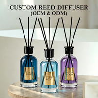 Mini diffuseur à bâtonnets, cadeau de mariage, huile de recharge personnalisée, liquide pour diffuseur à bâtonnets 200ml, vente en gros, marque privée, faible MOQ