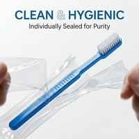 Kit de voyage pour brosse à dents manuelle avec dentifrice pré-appliqué, jetable, en vrac, pour hôtel, clinique dentaire, Airbnb, emballé individuellement