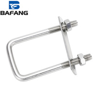 Boulon en U en acier galvanisé de norme nationale, à angle droit, vis en U, fil en U, collier de serrage pour tube carré M6 M8, fabrication chinoise
