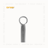 Jeu de clés mixtes industrielles DingQi 16 pièces en acier au chrome-vanadium robuste, 6-24 mm, métriques, à fourche et à étrier