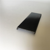 Diffuseur linéaire en plastique noir pour profilé LED en aluminium