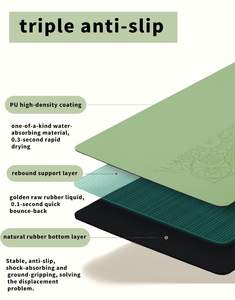 Tapete de Yoga y Pilates de Caucho Natural Ecológico de 5 mm de Grosor, Semicircular, 183 cm de Longitud, Duradero, Antideslizante, Impermeable y Fácil de Limpiar - Product Image 4