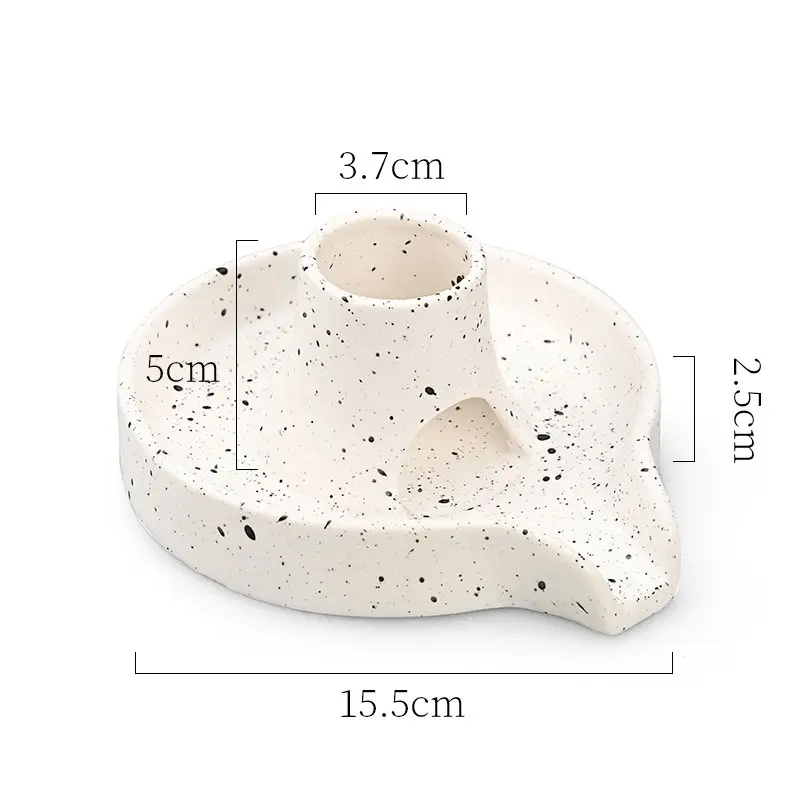 화이트 세이지 향 홀더 팔로 산토 홀더 세라믹 화이트 세이지 번들 얼룩 그릇 양초 용 얼룩 판