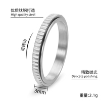 Bague anti-stress OEM personnalisée en acier inoxydable, hypoallergénique, étanche, inaltérable, cadeau pour revendeurs e-commerce