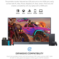 Moniteur portable SEV de 16,1 pouces, écran IPS 1080P FHD 144Hz avec interface Type-C, haut-parleur intégré