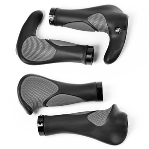 Poignées de guidon de vélo de route, <span class=keywords><strong>VTT</strong></span>, BMX en alliage d'aluminium et caoutchouc TPR de haute qualité, verrouillables en usine - Product Image 1