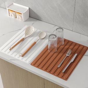 Food Grade Kitchen Essentials Fast Drying <b>Mat</b> <b>Silicone</b> Heat Insulated Pad Easy Store Counter for Home Table Use - Product Image 1