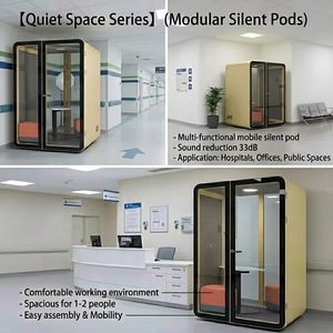 Cabina Acústica <span class=keywords><strong>para</strong></span> Oficina UNIBOOTH con Certificación Intertek SGS, Reducción <span class=keywords><strong>de</strong></span> <span class=keywords><strong>Ruido</strong></span> <span class=keywords><strong>de</strong></span> 33dB, ISO 23351, Diseño Moderno <span class=keywords><strong>para</strong></span> Edificios <span class=keywords><strong>de</strong></span> Oficinas - Product Image 3