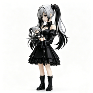 Action Figure in PVC Personalizzate OEM all'Ingrosso, Stile Gotico Scuro Loli, <span class=keywords><strong>Anime</strong></span> da Collezione - Product Image 2