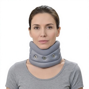 Collarín de Soporte para Cuello ORTHOWRAP, Material PU Gris, Protección Profesional, Alivio Ajustable del Dolor de Cuello, Unisex, Todas las Estaciones, Personalizable - Product Image 1