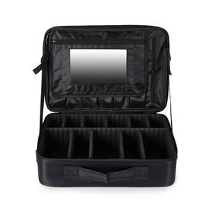 Trousse de Maquillage Portable 2024 <span class=keywords><strong>pour</strong></span> Femme, Valise de Voyage <span class=keywords><strong>pour</strong></span> Ongles et Cosmétiques, Miroir Intégré, Fermeture Facile, en Polyester Couleur Bonbon - Product Image 3