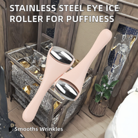 Rouleau de glace pour le visage et les yeux en acier inoxydable avec logo privé pour soulager les poches, rouleau de soin de la peau portable pour les migraines, pour éliminer les rides à domicile