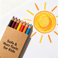 Ensemble de crayons de couleur courts personnalisés HB, boîte en papier kraft, combinaison multicolores, crayons de dessin pour enfants