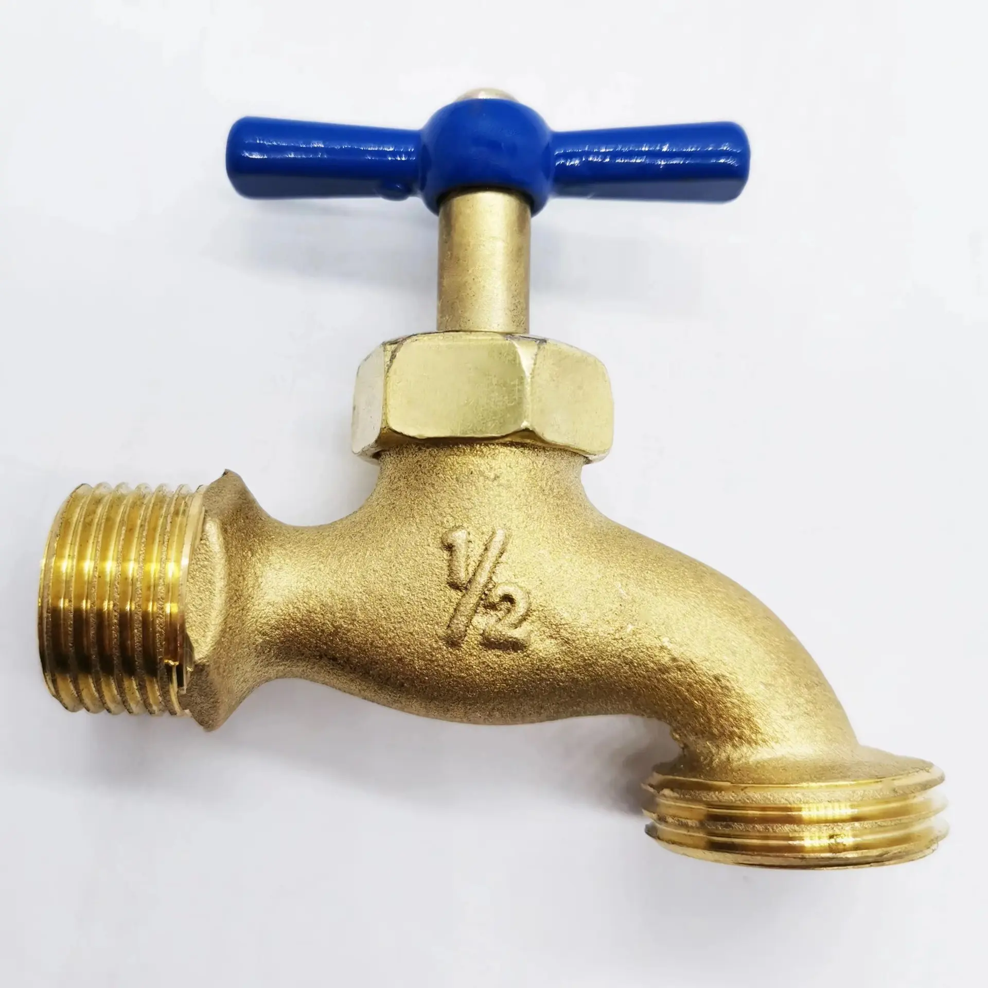 Hot Sales 1/2 x 3/4 inch Garden Brass Hose ended Bib cock