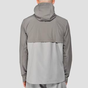 Herren Quick Dry wasserdichte Nylon jacke Sport Wander jacke Kapuze Benutzer definierter Logo-Druck Gemusterte Spandex Patchwork Design Jacke - Product Image 2