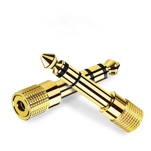 2022 Hot Sale HI-FI Audio Adapter Golden Plated 6.3mm DC Plug 3.5mm Socket All Machines Cable Conductor OEM ODM PVC Copper Wire
