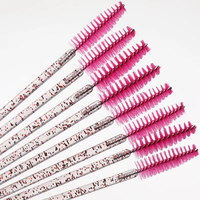 Brosses à cils de marque privée outils de brosse Spoolie échantillon de cils gratuit ensemble de maquillage strass sac Extension de cils