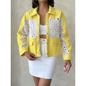 Chaqueta Reversible de Satén y Mezclilla para Otoño, con Detalles de Encaje, Logotipo Personalizado, Talla Grande 3XL para Damas y Chicas, Piel de Oveja, Poliéster - Product Image 3
