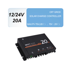 Contrôleur de charge <span class=keywords><strong>solaire</strong></span> MPPT pour camping-car, caravane, marine, <span class=keywords><strong>12V</strong></span> <span class=keywords><strong>24V</strong></span> 20A, contrôle de charge CC pour toutes les batteries et panneaux solaires - Product Image 2