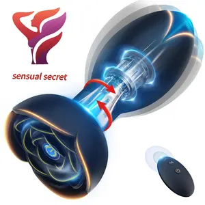 Anal cắm Vibrator với điều khiển từ xa đồ chơi tình dục cho nam giới phụ nữ tuyến tiền liệt massager với 10 xoay vibrationtoys Vibrator