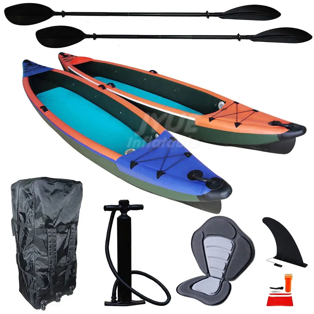 Trung Quốc Nhà Máy Bán Chạy Nhất Nước Ngoài Trời Chơi Drop Stitch Kayak Inflatable Kayak Cho 2 Người Kayak Mái Chèo