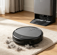 Robot aspirateur et serpillière intelligent DEEBOT T90 PRO OMNI avec système de nettoyage automatique OZMO Roller 3.0 pour sols humides et secs