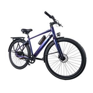 จักรยานไฟฟ้าแบบมีเกียร์ในตัว แบตเตอรี่ในตัว ระบบขับเคลื่อนด้วยสายพาน ระบบช่วยปั่น พร้อมเซ็นเซอร์แรงบิด ความเร็วสูงสุด 25 กม./ชม. - Product Image 1