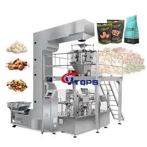 VTOPS Machinery Seeds Mixed Nuts Automatic Pouch Feeding Coding Bag Opening Filling Sealing Packer Machine