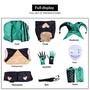 Costume de bouffon médiéval pour adulte Pierrot, ensemble de <span class=keywords><strong>d</strong></span>éguisement de harlequin pour homme avec masque pour Halloween, fête de <span class=keywords><strong>carnaval</strong></span> - Product Image 6