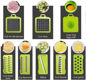 Mandoline manuelle multifonctionnelle 16-en-1 pour légumes, coupe-oignon et hachoir de cuisine – Vente en gros - Product Image 6