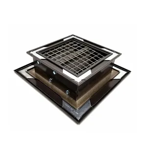 Lakeso Brown Aluminum Return Grille Weather Proof Louver External Fresh Air Vent Grilles