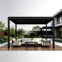 Pergola en aluminium robuste pour extérieur, anti-corrosion, design moderne, écologique, pour balcon, patio, jardin, cour, terrasse, personnalisable