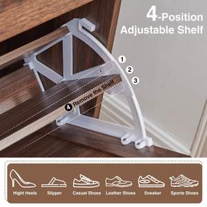 Meuble à chaussures moderne et élégant pour l'entrée, en bois, avec rangement en MDF - Product Image 3