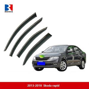 Déflecteur de vent pour vitre de voiture, pare-soleil, protection contre la pluie, protection latérale de porte pour SKODA RAPID 2013-2018, pièce de décoration extérieure - Product Image 2