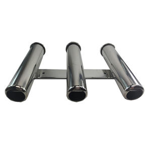 Accessoires de quincaillerie en acier inoxydable marin, porte-cannes à pêche à trois rangées et extensions pour yachts, bateaux de pêche, bateaux rapides - Product Image 1