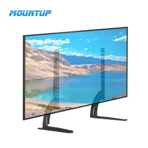 MOUNTUP Universal TV Stand for Most 27-55 Inch TVs Table Top TV Base with 3-Level Height Adjustment Max VESA 800x400mm