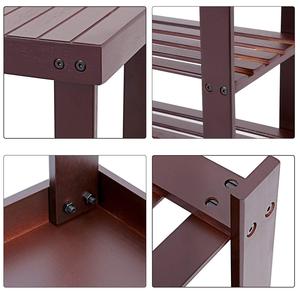 Antico scarpiera sedile portaoggetti a 3 livelli Utility panca in bambù in legno 2019 organizzatore di scarpe tenere scarpe mobili soggiorno moderno - Product Image 6