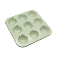 Moule à gâteau en acier au carbone en forme de coquille, 9 cavités, revêtement antiadhésif