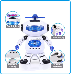 Caja <span class=keywords><strong>de</strong></span> Color 60 por 360 grados <span class=keywords><strong>de</strong></span> rotación con luces Led Robot <span class=keywords><strong>de</strong></span> baile electrónico juguete adecuado <span class=keywords><strong>para</strong></span> <span class=keywords><strong>niños</strong></span> <span class=keywords><strong>de</strong></span> <span class=keywords><strong>3</strong></span> <span class=keywords><strong>a</strong></span>ños 15*8cm Unisex - Product Image 3