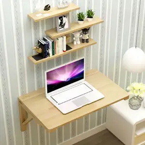 YQ JENMW简约现代木制折叠电脑书墙桌书柜
