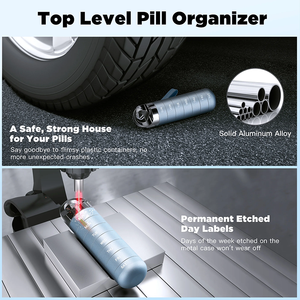 Customizable 7-Day Compact Aluminum Alloy Travel Pill <strong>Box</strong> Portable <strong>Waterproof</strong> Home <strong>Storage</strong> &amp; Organization Medicine <strong>Box</strong> - Product Image 6